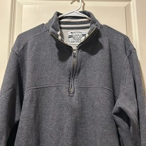 Champion mens 1/4 Zip Up pullover Sweatshirt jacket Pockets size XL grey